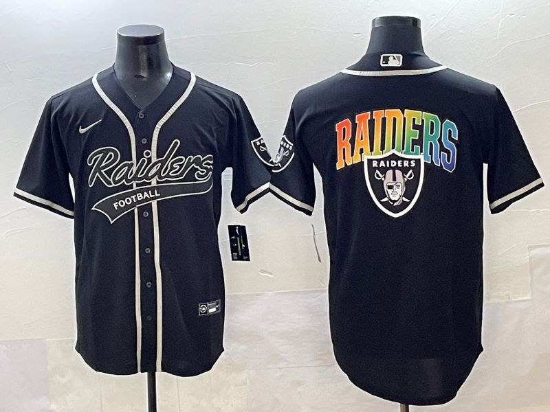Men 2025 Oakland Raiders Blank Black Joint Name Nike Limited NFL Jersey style 36